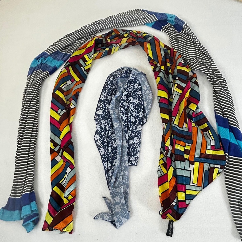 Silky Scarf BUNDLE Lightweight Wrap - Grandma Cottage Core Preppy